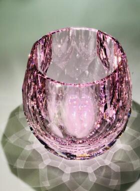 马师傅钻石款威士忌水晶杯 手工切割洋酒烈酒杯高端酒具家用