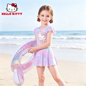 Hellokitty儿童连体裙泳衣女童