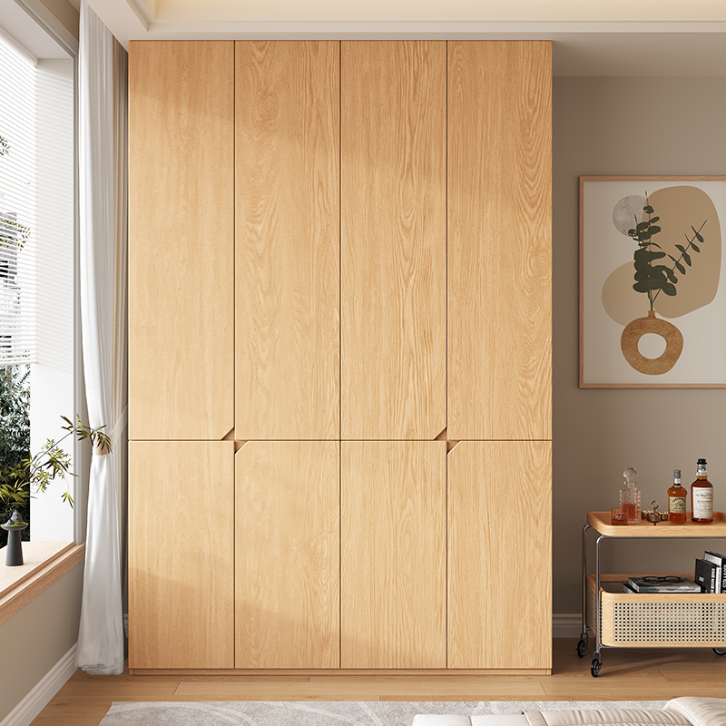慕宁安橡木全实木分段式衣柜
