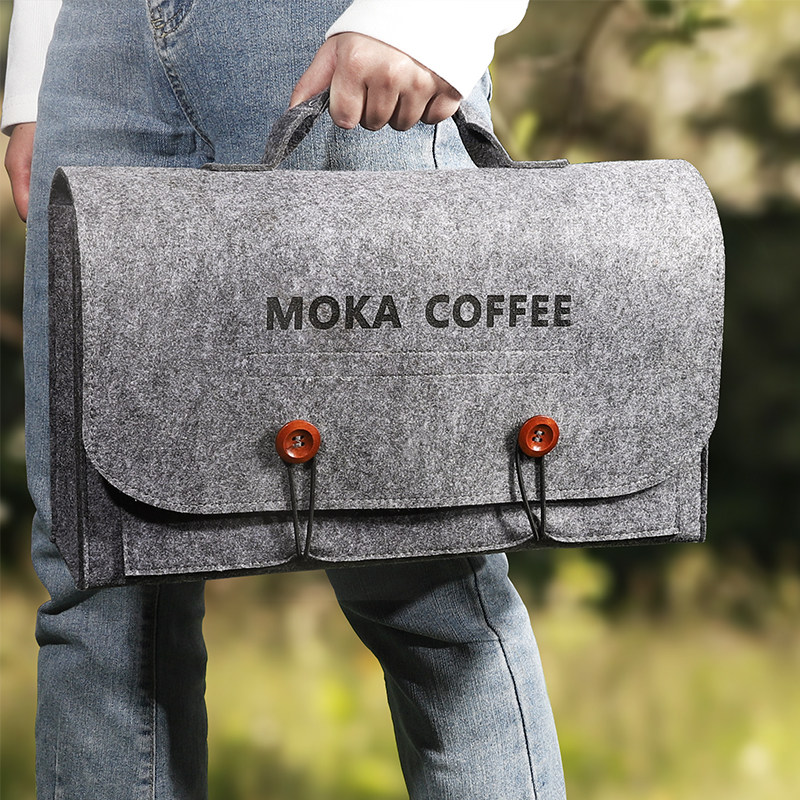 户外手冲咖啡壶套装收纳包摩卡壶磨豆机咖啡器具整理包露营旅行包