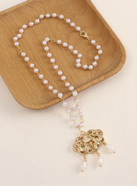 汉服古风软璎珞长流苏背云配饰日常百搭明制宋制项链项圈平安锁