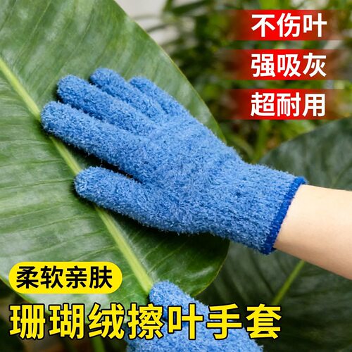 擦叶片手套工具清洁光亮抹灰蔓绿