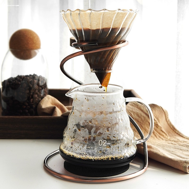 手冲架复古咖啡手冲壶金属支架滴漏式玻璃过滤杯架子通用
