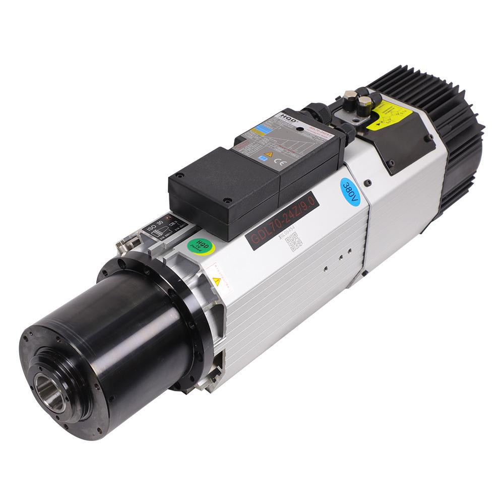 风冷9kw自动换刀主轴开料机翰琪高速电机GDL70-24Z/9.0