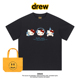 t恤男女夏季 Drew美式 潮牌卡通可爱kitty短袖 学生百搭休闲纯棉上衣