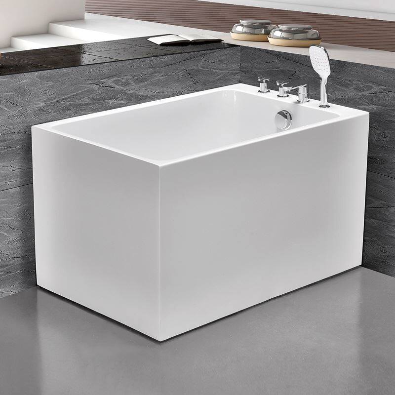 新世爵独立式长方形亚克力浴缸冲浪泡澡恒温浴缸家用民宿成人浴盆