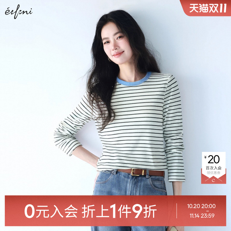 【0元入会1件9折】伊芙丽outletsT恤上衣女1G2901541