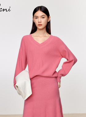 【商场同款】伊芙丽慵懒风淑女毛针织衫女2023冬季新款1EA132981