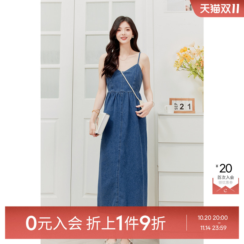 【0元入会1件9折】诗凡黎牛仔连衣裙女SF4391711伊芙丽outlets店