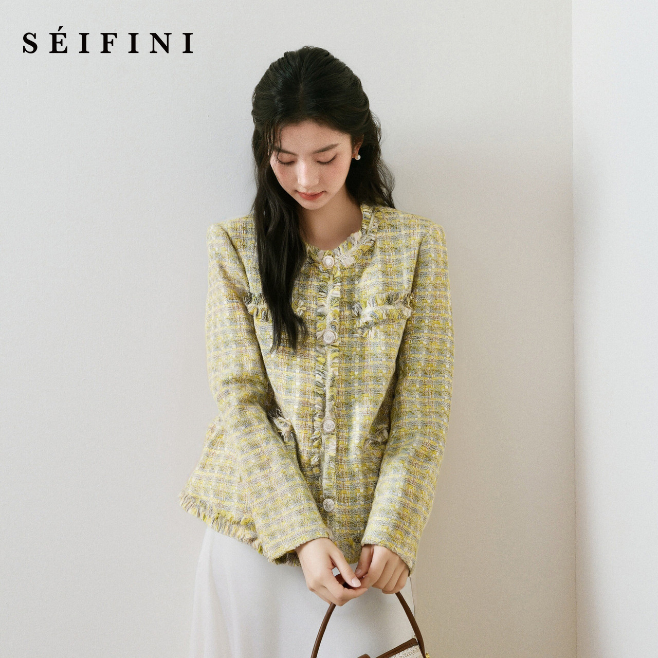 【商场同款】诗凡黎圆领小香风外套2025年春新款外套女3F2810471,女装/女士精品,短外套,淘宝优惠券,粉丝福利购,淘宝优惠卷