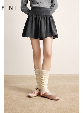 【商场同款】诗凡黎A字松紧腰半身裙2024冬新款学院风3FA241711R