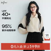 UPF40 伊芙丽24秋防晒防水立领可调节户外穿搭短外套薄夹克女