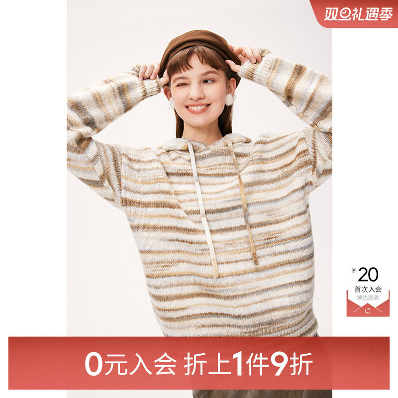 【0元入会1件9折】诗凡黎针织套头衫女7EA333241伊芙丽outlets店