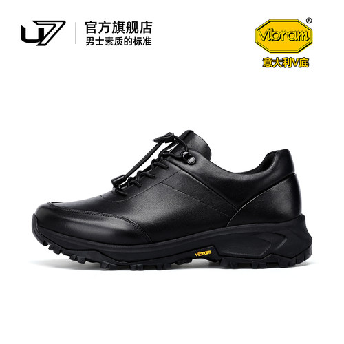 u7时尚休闲鞋头层牛皮运动鞋男