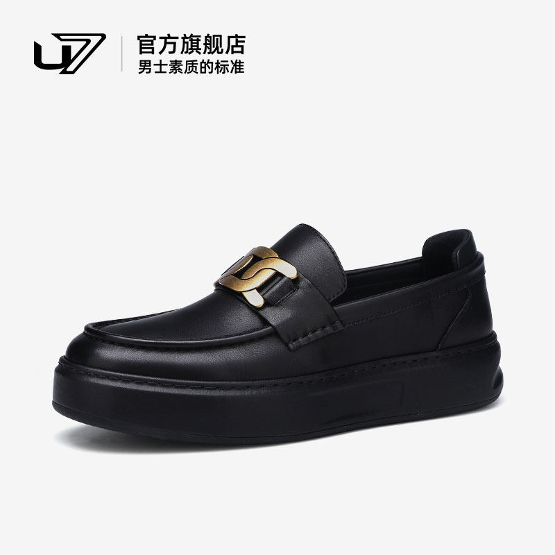 u7商务休闲皮鞋头层牛皮羊皮内里