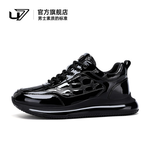 u7时尚休闲鞋头层牛皮运动鞋男