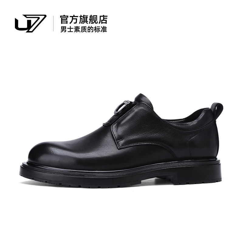 u7正装皮鞋德比鞋头层牛皮鞋面