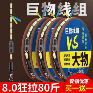 武汉天元邓刚专用官方旗舰店正品鲢鳙大物主线组绑好的成品钓鱼线