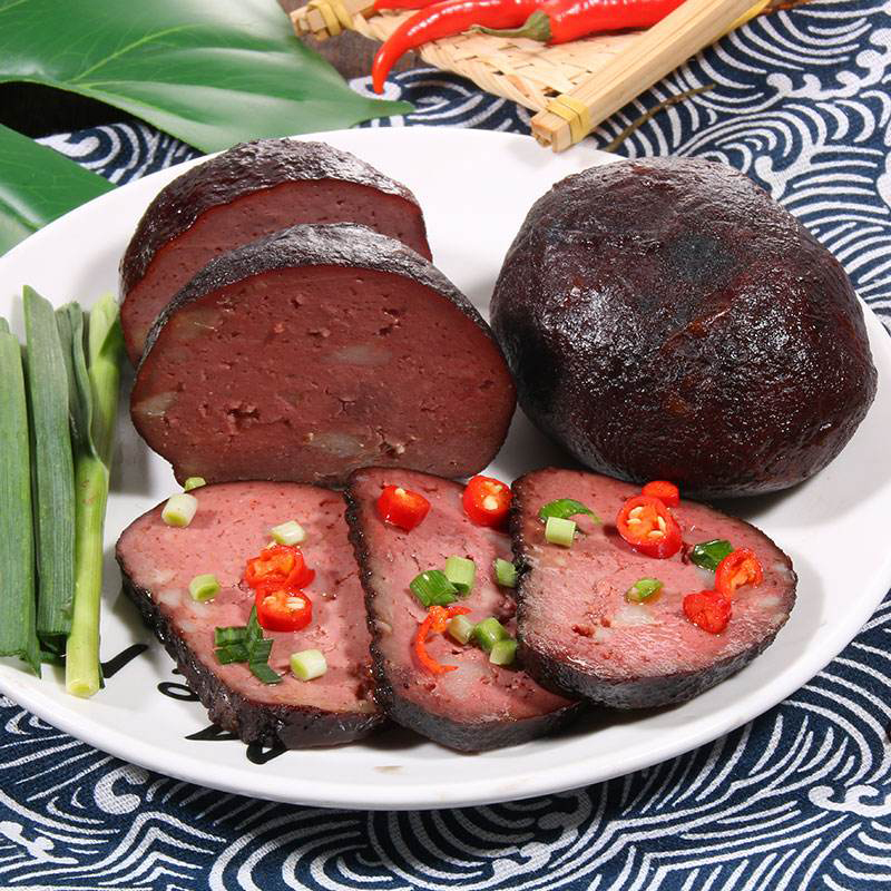 湘上厨柴火丸子680g邵阳猪血丸子烟熏豆腐干猪血粑豆腐圆子
