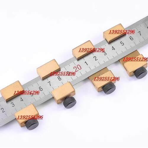 替代替代木工钢尺定位块0-300mm划线定位器固定块直尺挡块黄铜材