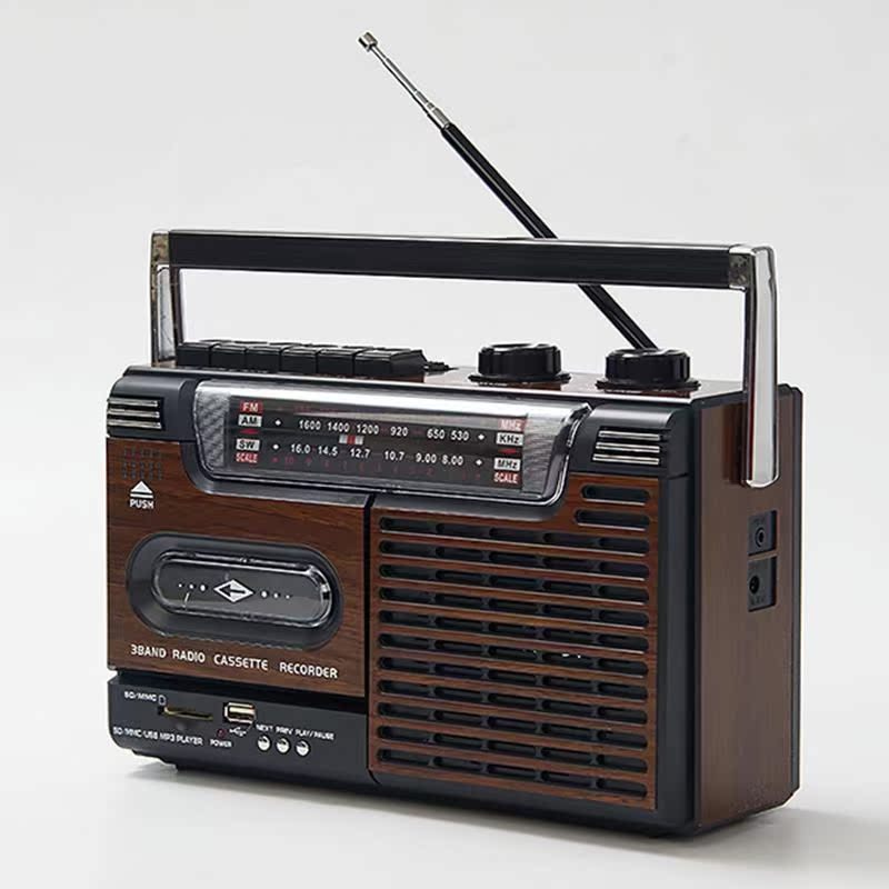80年代老式收音机卡带播放机老式怀旧录音机磁带机收音机多功能