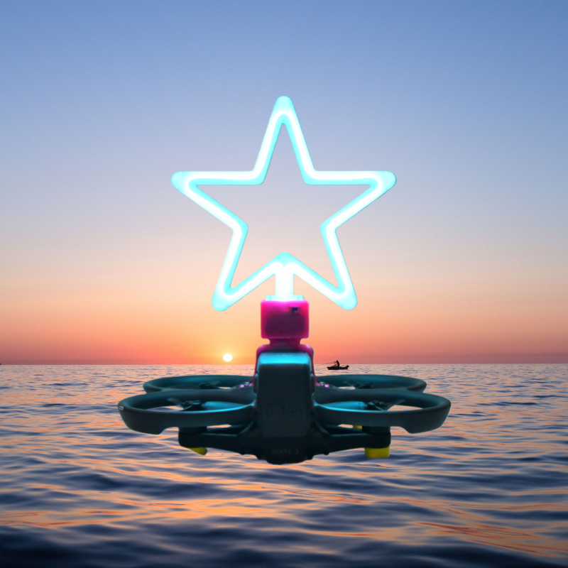 LED发光星星无人机航拍道具