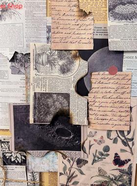 30Sheets Retro Letter Sheet Material Paper Newspaper Planner