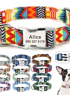 狗Dog Collar Name ID Pet Tags Puppy Cat Nameplate ID Collars