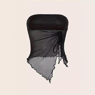 piece swimsuit belly covering for one suspender Tie with