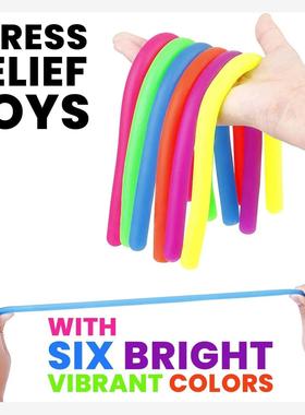 6 Pack Stretchy String Fidgets Sensory Toys Resistance Squee