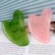 Guasha Gua Jade Natural Board Stone Massage Quartz Sha Rose