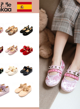 little winkaa布鞋儿童女丝绒公主鞋魔术贴舞蹈鞋宝宝春秋LW33002
