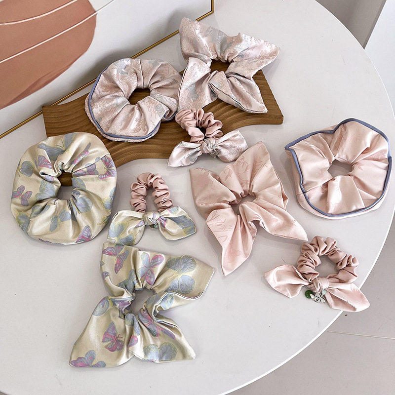 国风专用卡通刺绣糖果色大肠发圈女春季辫子复古法式简约结头圈小