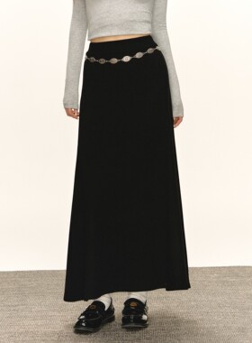 【Coco喜欢】Ariseism  美式复古设计感黑色半身裙女秋季包臀裙子