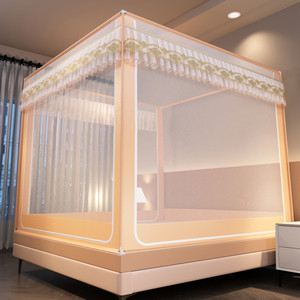 蚊帐新款刺绣高级抗菌婴儿防摔