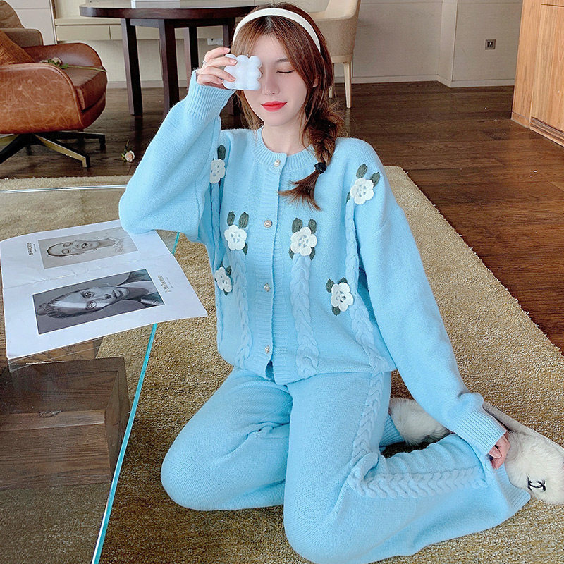 北极绒睡衣女秋冬季两件套韩版甜美可爱学生珊瑚绒加厚家居服套装