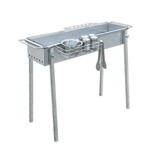 御质家用复古全不锈钢烧烤炉淄博烤肉炭烤架加厚户外营地烤串炉子