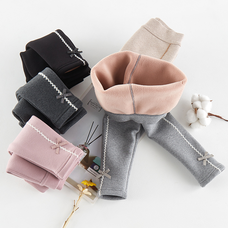 女童打底裤加绒一体秋冬季