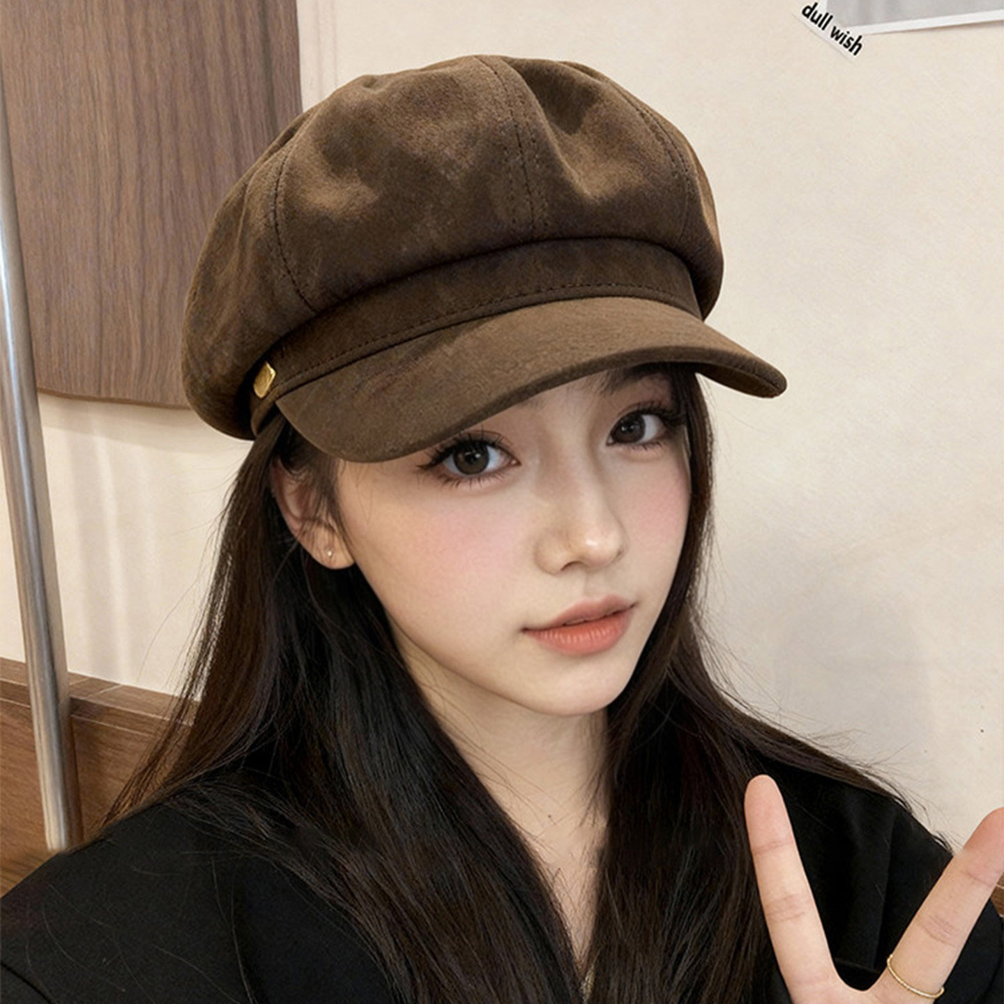 2026新款麂皮绒贝雷帽女秋冬大头围鸭舌八角帽子显脸小百搭报童帽,服饰配件/皮带/帽子/围巾,帽子,淘宝优惠券,粉丝福利购,淘宝优惠卷