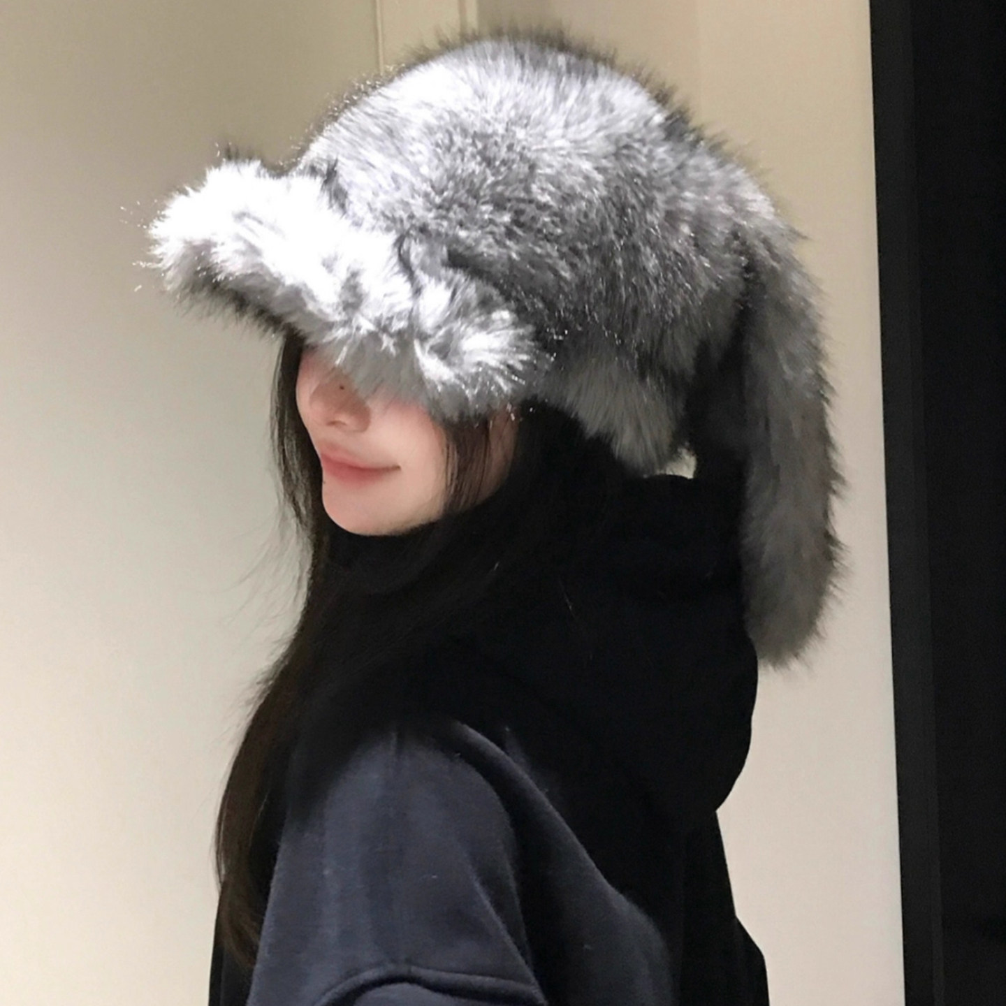 韩系新款可爱兔耳鸭舌帽子女冬季显脸小保暖百搭旅游氛围感毛绒帽,服饰配件/皮带/帽子/围巾,帽子,淘宝优惠券,粉丝福利购,淘宝优惠卷