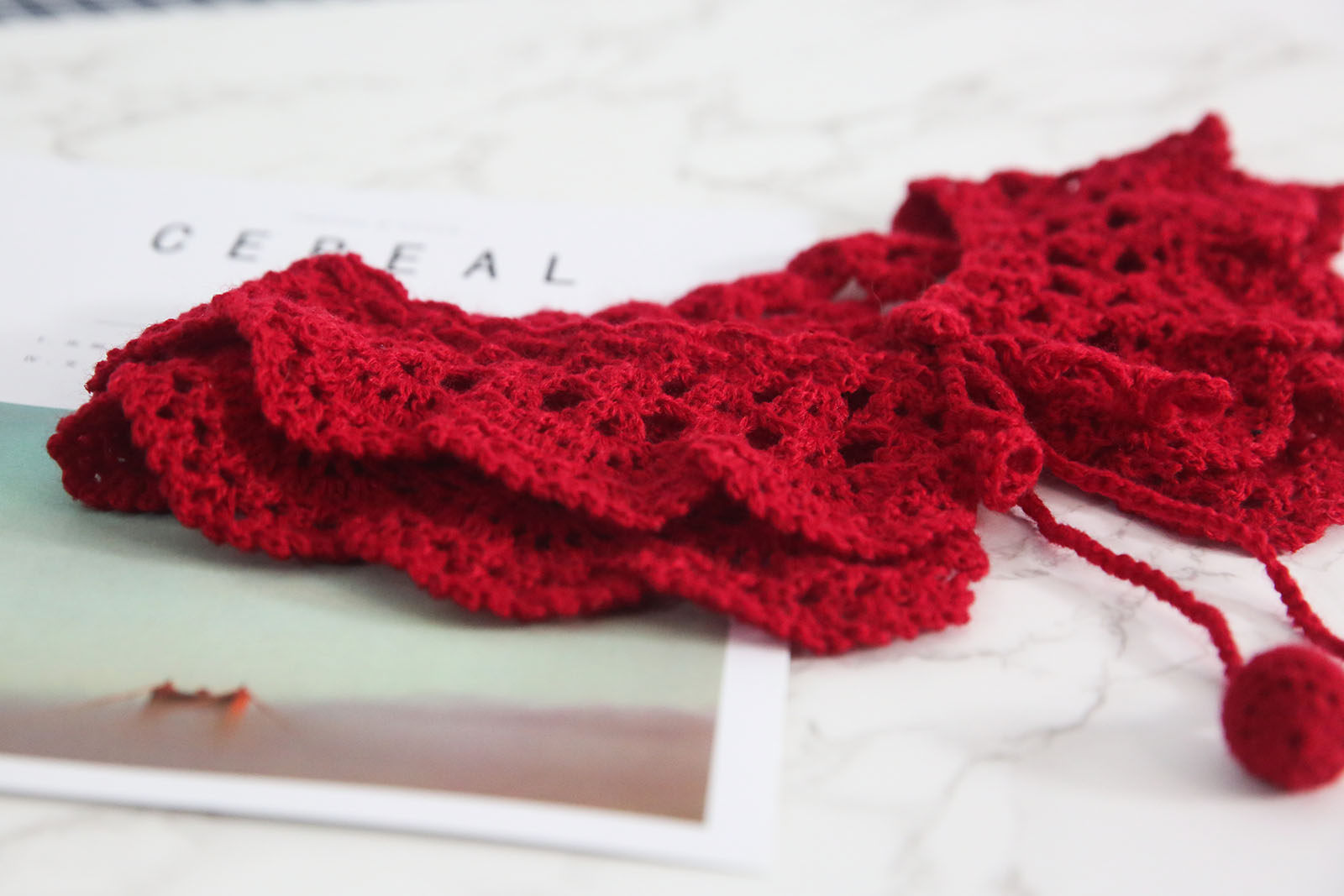 AUTUMN AND WINTER ADULT DOUBLE DOLL COLLAR FAKE COLLAR CHILDRENS VERSATILE FAKE COLLAR KNITTED FAKE NECKLINE LACE GIRL WOOL COLLAR
