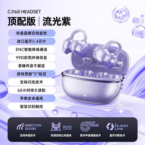 曼哈顿德国进口柏林之声NE-7S不入耳蓝牙耳机夹耳式KY35耳机久戴