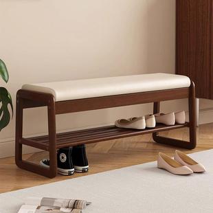 门口鞋架坐凳一体玄关穿鞋凳双层开放式鞋架服装店试衣间凳子