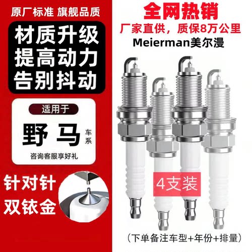 适配野马斯派卡T70双铱金火花塞