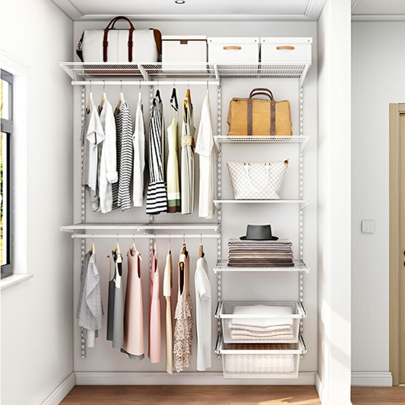 宜森缘金属衣柜1.6米砌墙衣柜框架开放式简约现代卧室衣帽间爆款