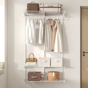 宜森缘金属衣帽间定制1米全屋整体衣柜免费设计小户型开放式衣橱