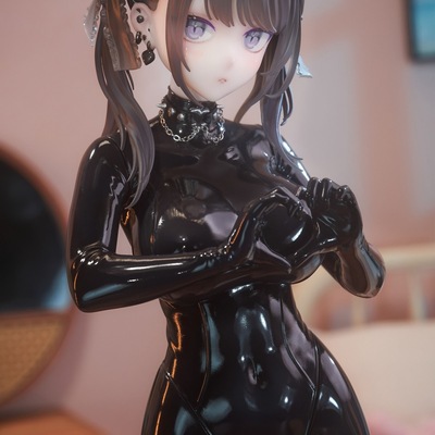 黑川美羽胶衣手办机箱摆件