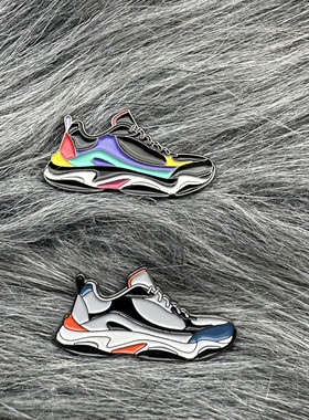 胸针运动鞋World Balance Invictus Tokyo限量版非官方金属徽章