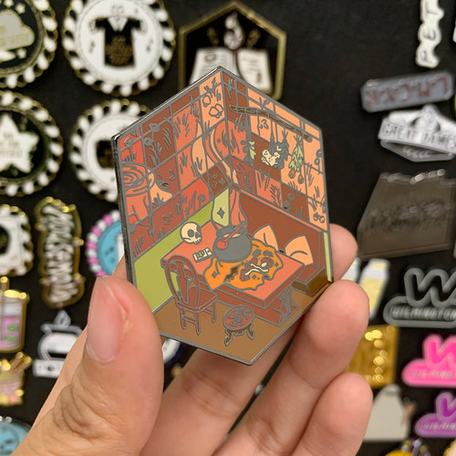 潮酷个性创意金属徽章女巫的饭厅ins潮金属别针百搭包包小饰品