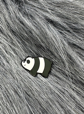咱们裸熊We Bare Bears熊熊三贱客熊猫金属徽章